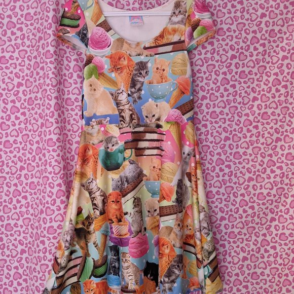 Pastel Ice Cream Kitten Dress - Picture 2 of 4